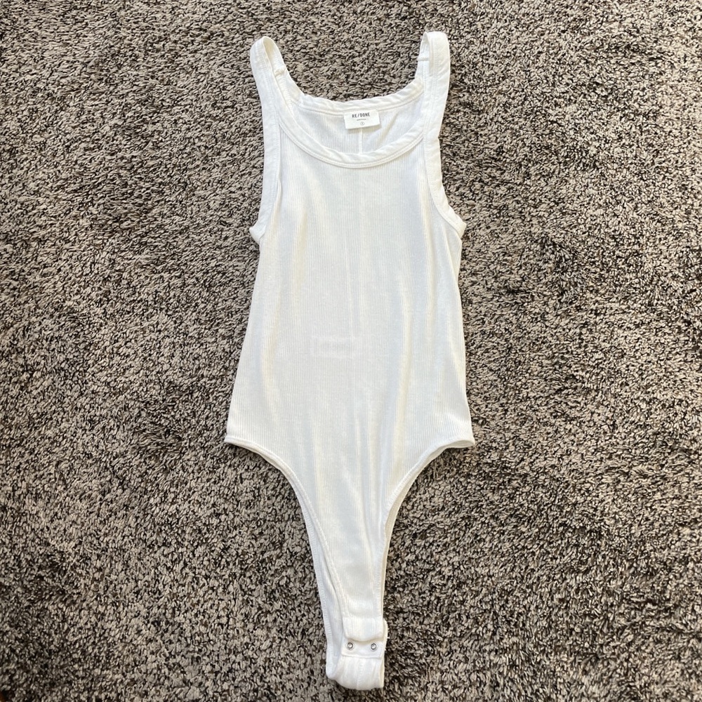 Re/done ribbed tank bodysuit